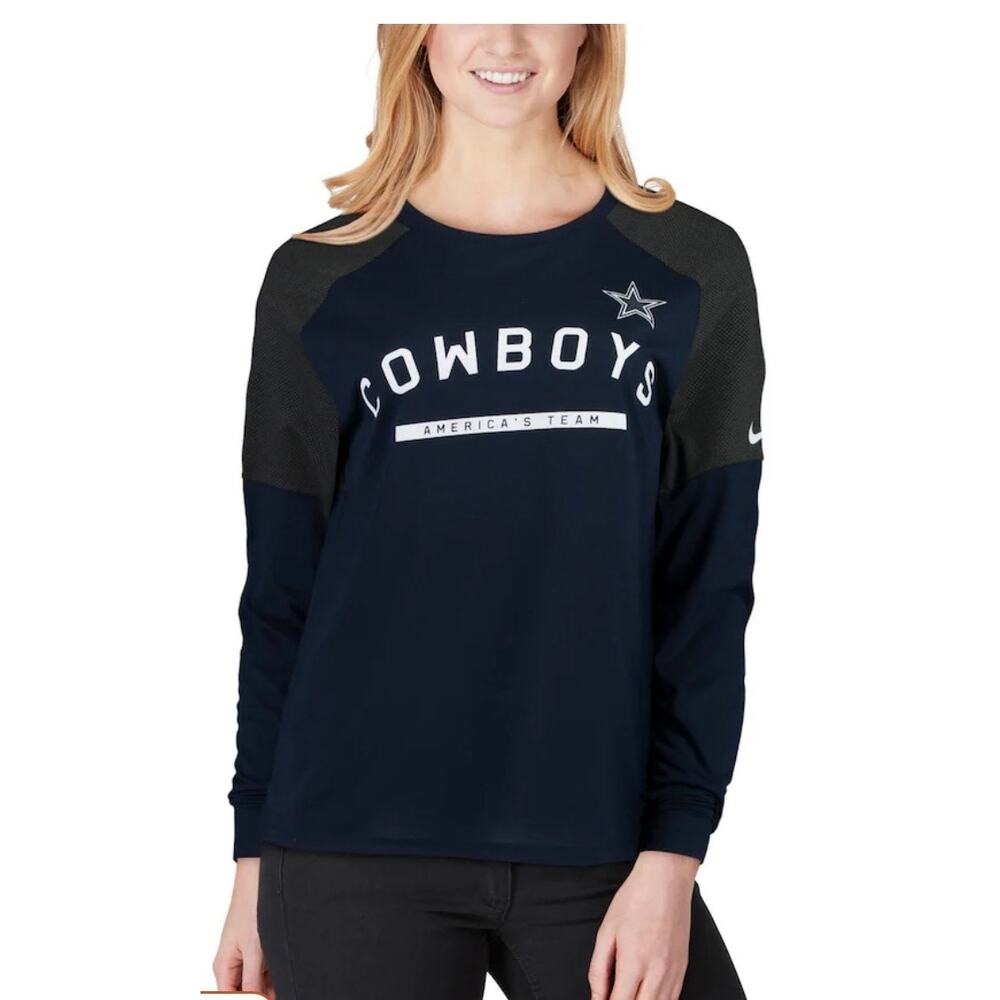 Woman's Dallas Cowboys NIKE dri-fit colorblock L/S shirt L